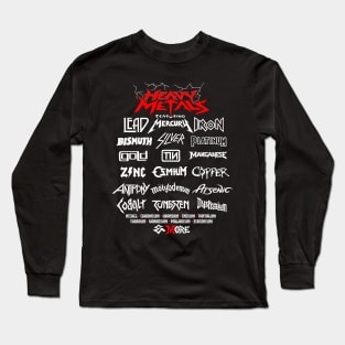 BACK PRINT - Heavy Metals - Science Lover Parody Design Long Sleeve T-Shirt